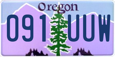OR license plate 091UUW