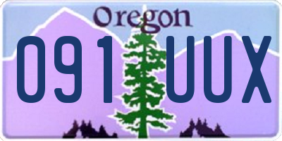 OR license plate 091UUX
