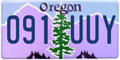 OR license plate 091UUY