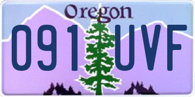 OR license plate 091UVF