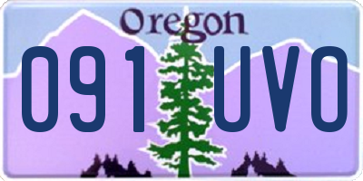 OR license plate 091UVO