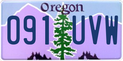 OR license plate 091UVW