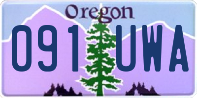 OR license plate 091UWA