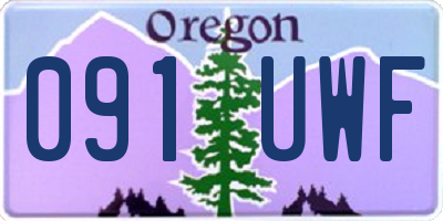 OR license plate 091UWF