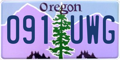 OR license plate 091UWG