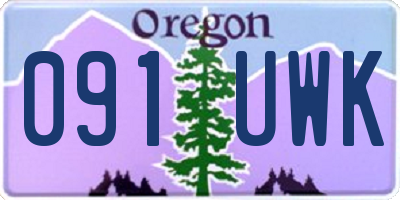 OR license plate 091UWK