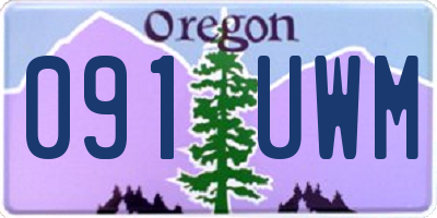 OR license plate 091UWM