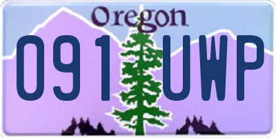 OR license plate 091UWP