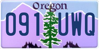 OR license plate 091UWQ