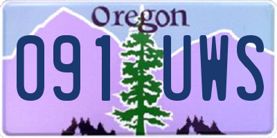 OR license plate 091UWS