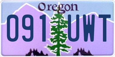 OR license plate 091UWT