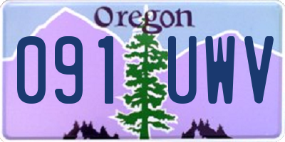 OR license plate 091UWV