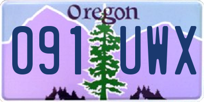 OR license plate 091UWX