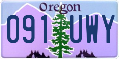 OR license plate 091UWY