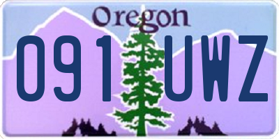 OR license plate 091UWZ