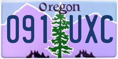 OR license plate 091UXC