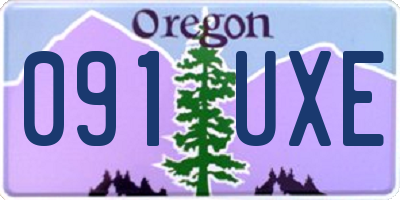 OR license plate 091UXE