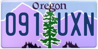 OR license plate 091UXN