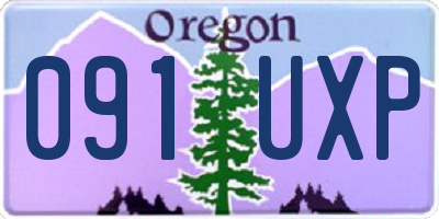 OR license plate 091UXP