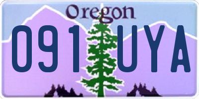 OR license plate 091UYA