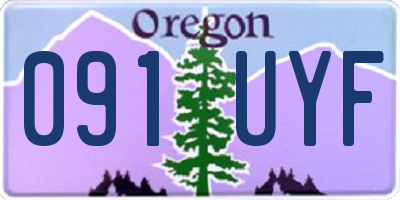 OR license plate 091UYF