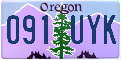 OR license plate 091UYK