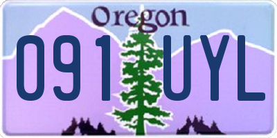 OR license plate 091UYL