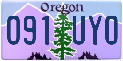 OR license plate 091UYO
