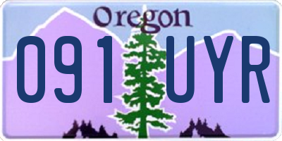OR license plate 091UYR