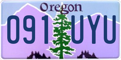 OR license plate 091UYU