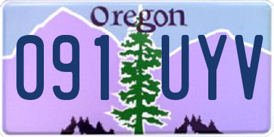 OR license plate 091UYV