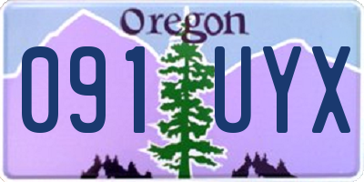 OR license plate 091UYX