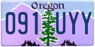 OR license plate 091UYY