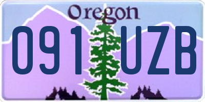 OR license plate 091UZB