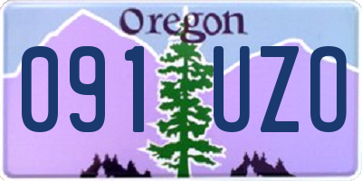 OR license plate 091UZO