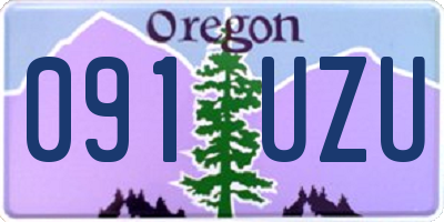 OR license plate 091UZU