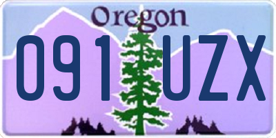 OR license plate 091UZX