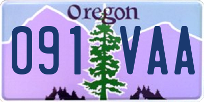 OR license plate 091VAA