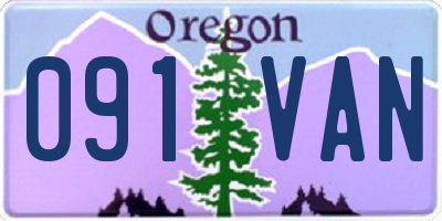 OR license plate 091VAN