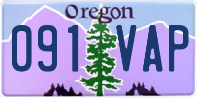 OR license plate 091VAP