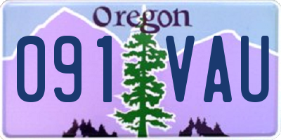 OR license plate 091VAU