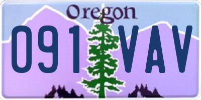 OR license plate 091VAV