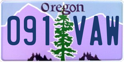 OR license plate 091VAW