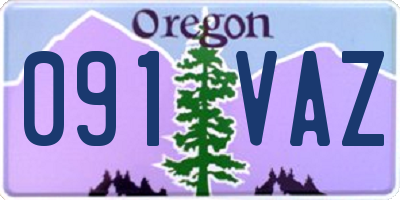 OR license plate 091VAZ