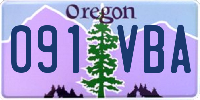 OR license plate 091VBA