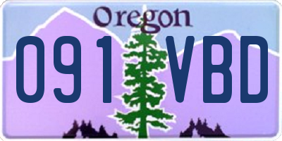 OR license plate 091VBD