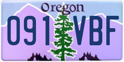 OR license plate 091VBF