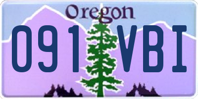 OR license plate 091VBI