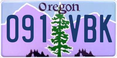 OR license plate 091VBK