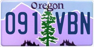 OR license plate 091VBN